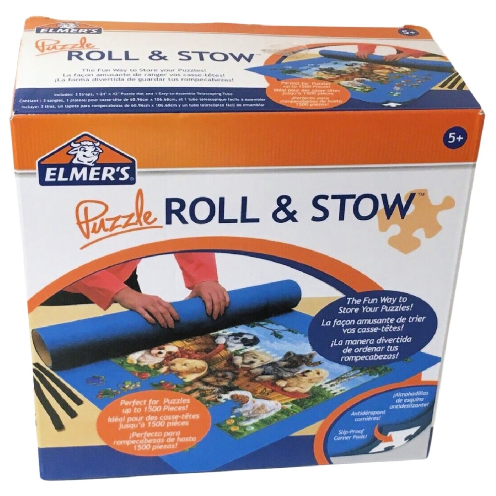 Elmer's Master Jigsaw Puzzle Mat Roll Stow Kit Holds Up To 1500 Pieces 24x42 NEW